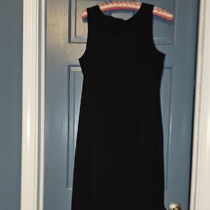 Chaps Elegant Black Sleeveless Midi Dress Simple Wedding Size 14